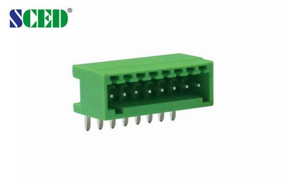 PA66 Plastic Male Connector Plug In Terminal Block 2.50mm Screwless PCB 2P-24P