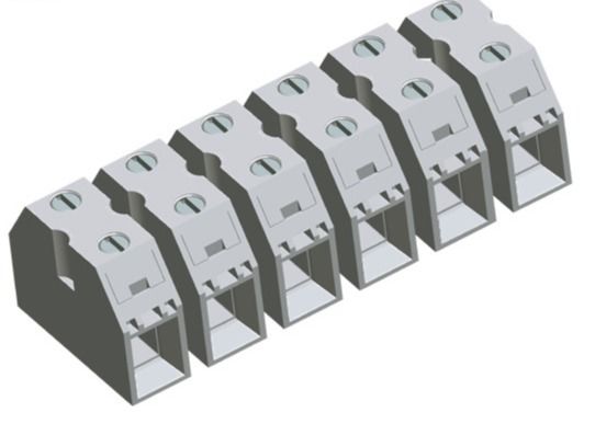 2-16 Poles 50A Feed Through Terminal Block Pitch 13.5mm Copper