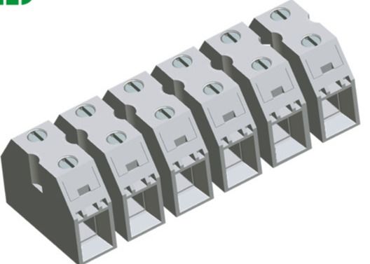 Steel Screw 50A Terminal Feed Through Connector Pitch 13.5mm 2-16 Poles Copper