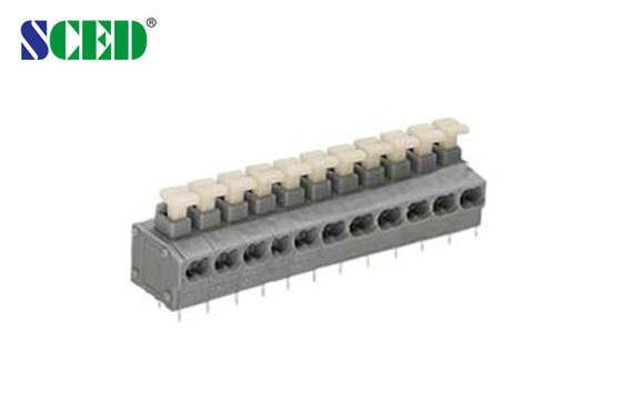 Screwless Stainless Steel Spring Terminal Block PCB 5.0mm Pitch