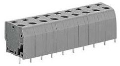 300V 12A Pcb Spring Terminal Block 16 PIN Screwless Pitch 7.62mm