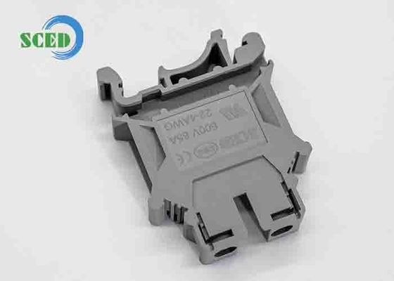 600V Rated Voltage 30A Rated Current Din Rail Terminal Blocks with PA Plastic Material and No Abnormal Within 1 Minute