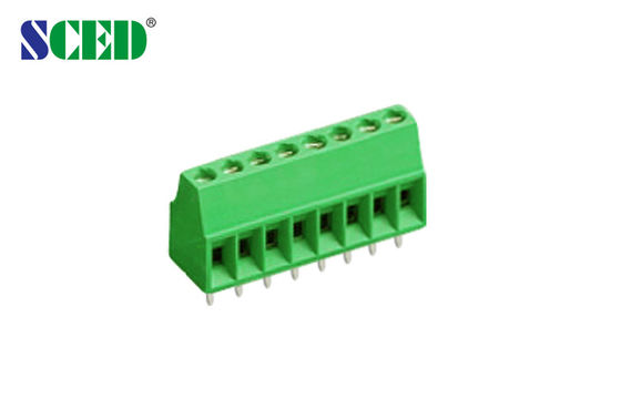 2.54mm PCB Terminal Block Brass Green Right  Angle Wire Inlet