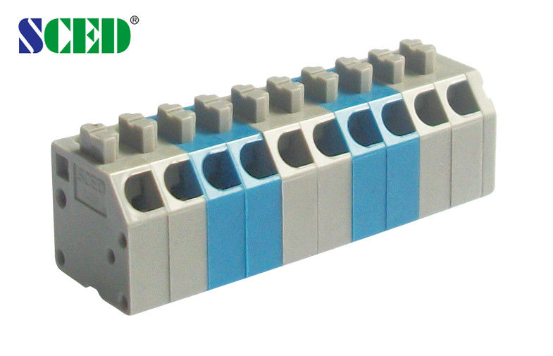 45 Degree Wire Inlet Spring Type Terminal Block Pitch 3.50mm 300v 2P-28P