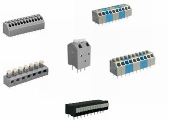 45 Degree Wire Inlet Spring Type Terminal Block Pitch 3.50mm 300v 2P - 28P