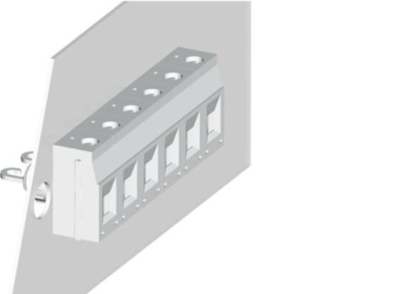 Single Deck Through Panel Terminal Blocks Pitch 6.2mm 2P-24P Bulkhead Connectors