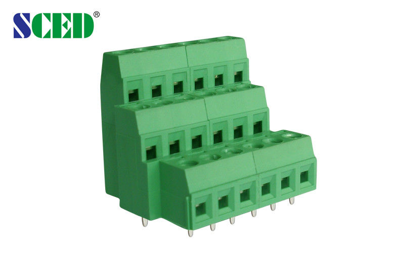 Triple Deck PCB Screw Terminal Blocks / Pitch 5.08mm European Terminal Block