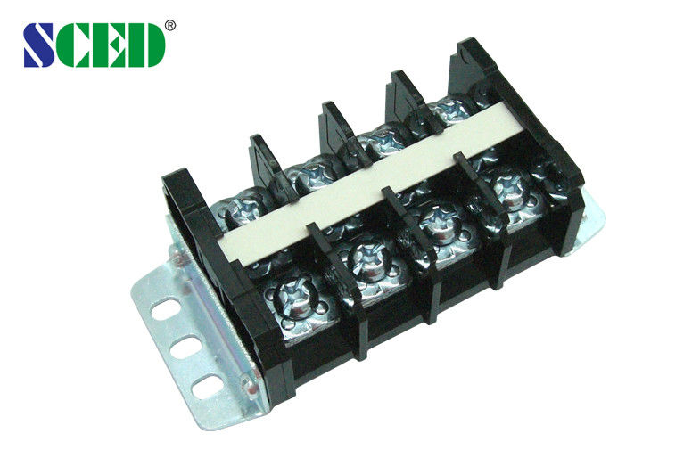 600V 60A 19.00mm Electrical Terminal Blocks , High Current Barrier Terminal Block