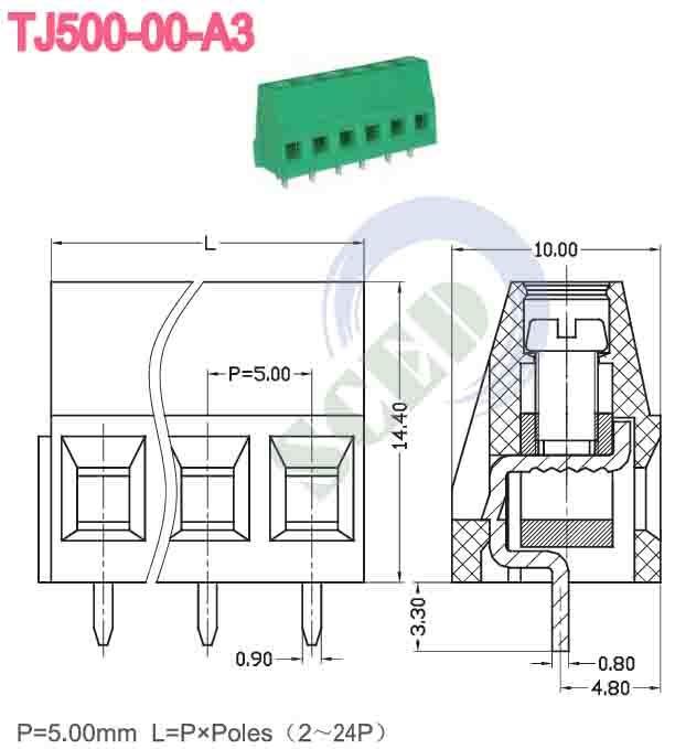 Wire Range 0.2-2.5mm2 Terminal Engineered to Provide Stable Electrical Connections in Industrial Equipment and Machinery