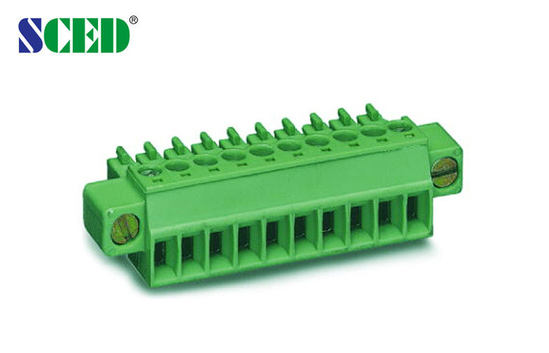 Flange Female Plug In Terminal Block Screw Terminal Block Pitch 3.81mm for Communication