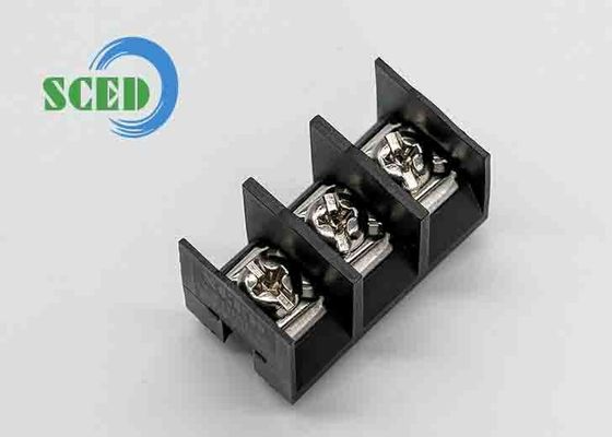 পিচ 10.00mm বাধা টার্মিনাল ব্লক 600V 30A 10-22AWG PBT M3.5 পাওয়ার টার্মিনাল ব্লক
