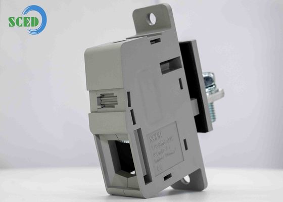 ধূসর 25.00mm প্যানেলের মাধ্যমে টার্মিনাল ব্লক সংযোগ তামা 300V 230A M8 ইস্পাত স্ক্রু