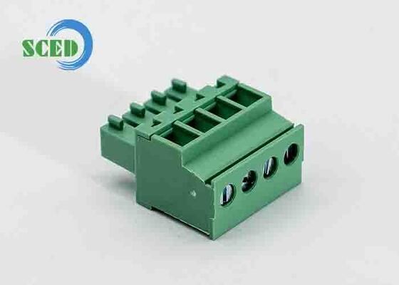 3000V AC/মিনিট সহনশীল ভোল্টেজ, 2P-20P কন্টাক্ট এবং 45 ডিগ্রি ওয়্যার ইনলেট সহ প্লাগেবল টার্মিনাল ব্লক ইলেকট্রিক্যাল কানেক্টর