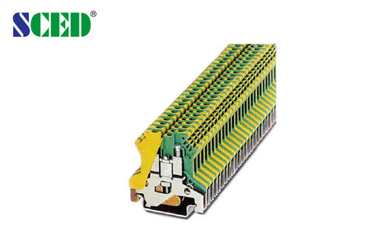 স্থল টার্মিনাল ব্লক টার্মিনাল প্রস্থ 6.2mm AWG 30 - 12 Din রেল টার্মিনাল ব্লক